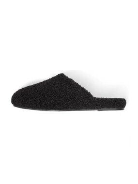Bombas The Saturday Slipper Sherpa Faux Fur BLACK Women's 7 NWT